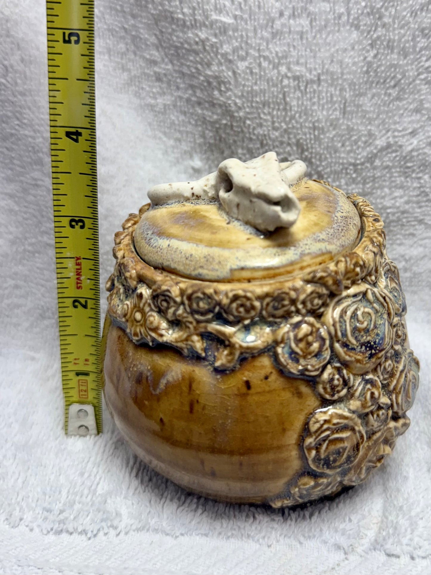 Cow Skull Container (Desert Rose)
