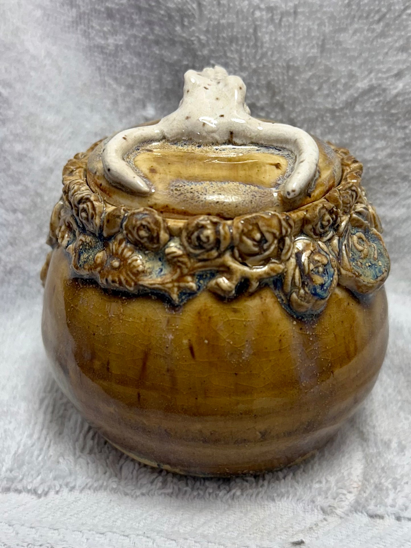 Cow Skull Container (Desert Rose)