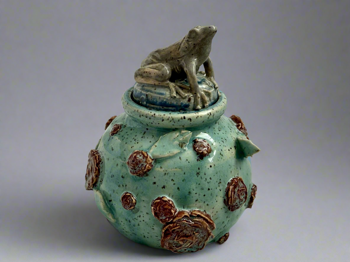 Springtime Frog Container